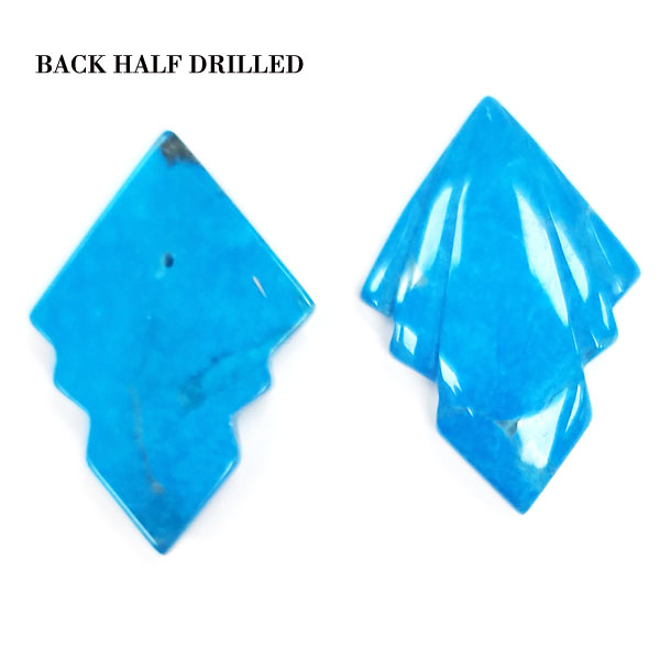 ARROW 22X35MM HOWLITE TURQUOISE (2PCS)